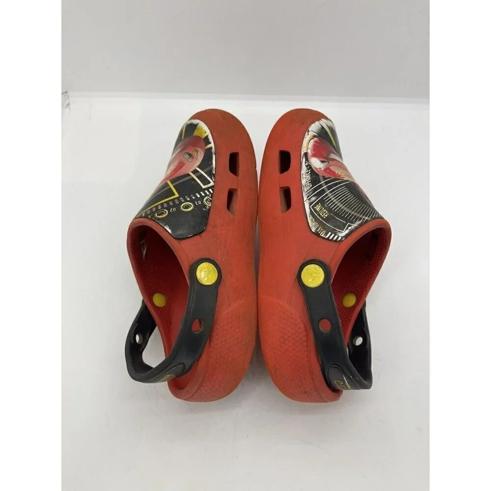 CROCS Disney CARS 3 Funlab Lights Light Up Red Clogs Toddler Size C 3 **FLAW**
